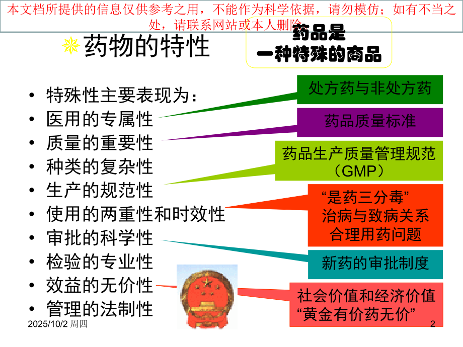 全面控制药品质量的意义和药品标准培训课件.ppt_第2页