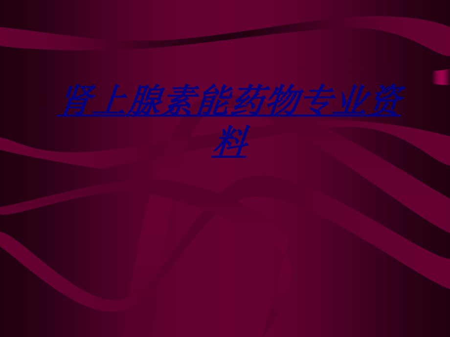 医学肾上腺素能药物专业资料.ppt_第1页
