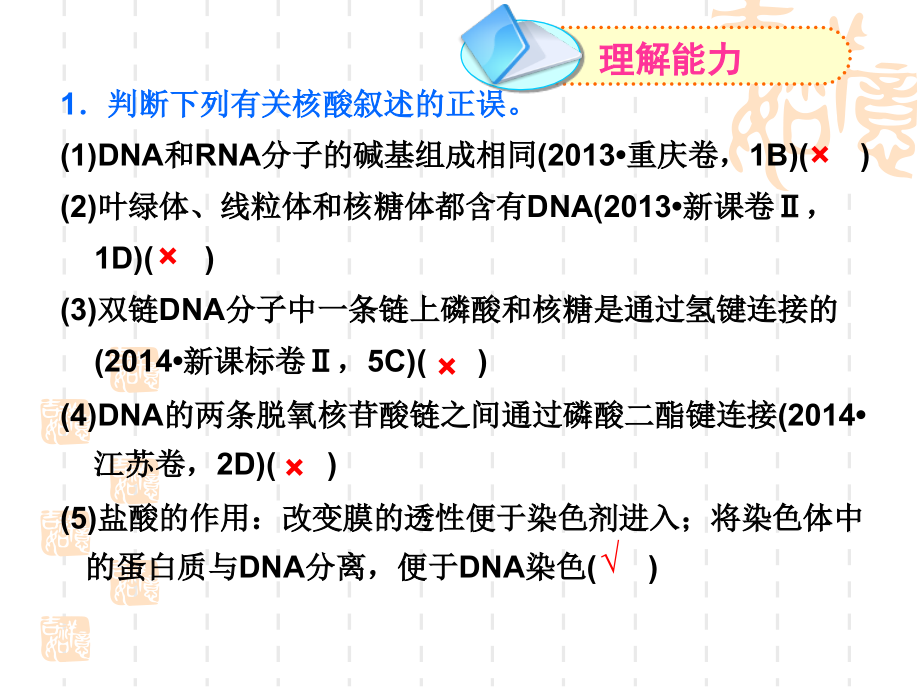 高考第一轮总复习生物第4讲核酸、糖类和脂质.ppt_第2页