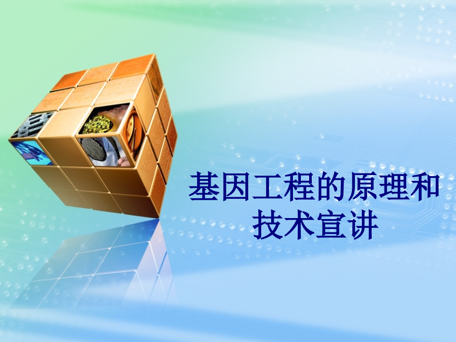 基因工程的原理和技术宣讲PPT优质课件.ppt_第1页