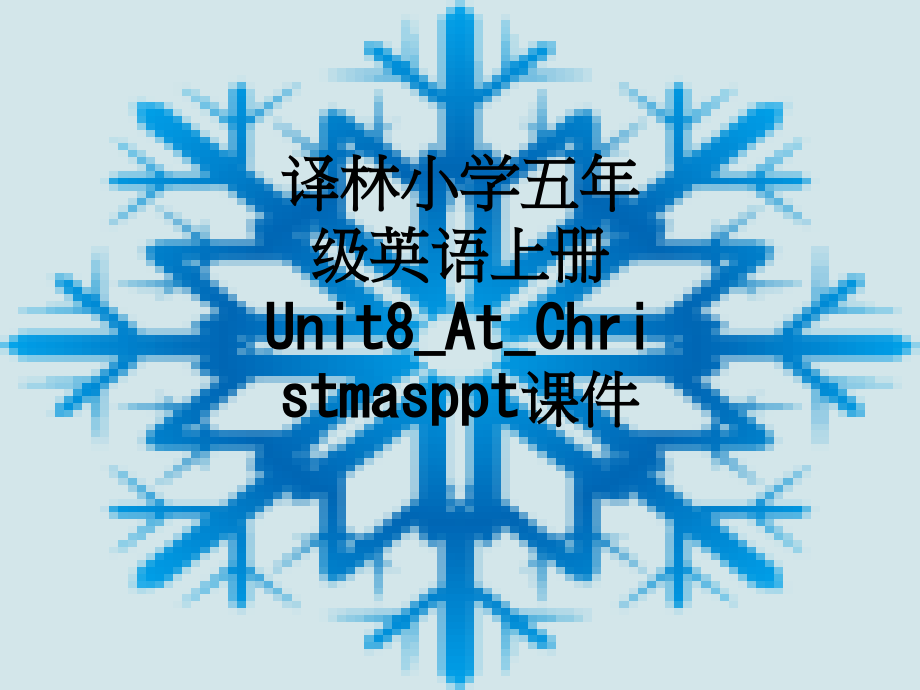 译林小学五年级英语上册Unit8AtChristmas.ppt_第1页