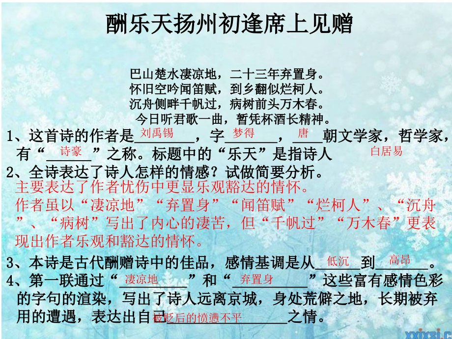 诗词曲五首(酬乐天).ppt_第2页