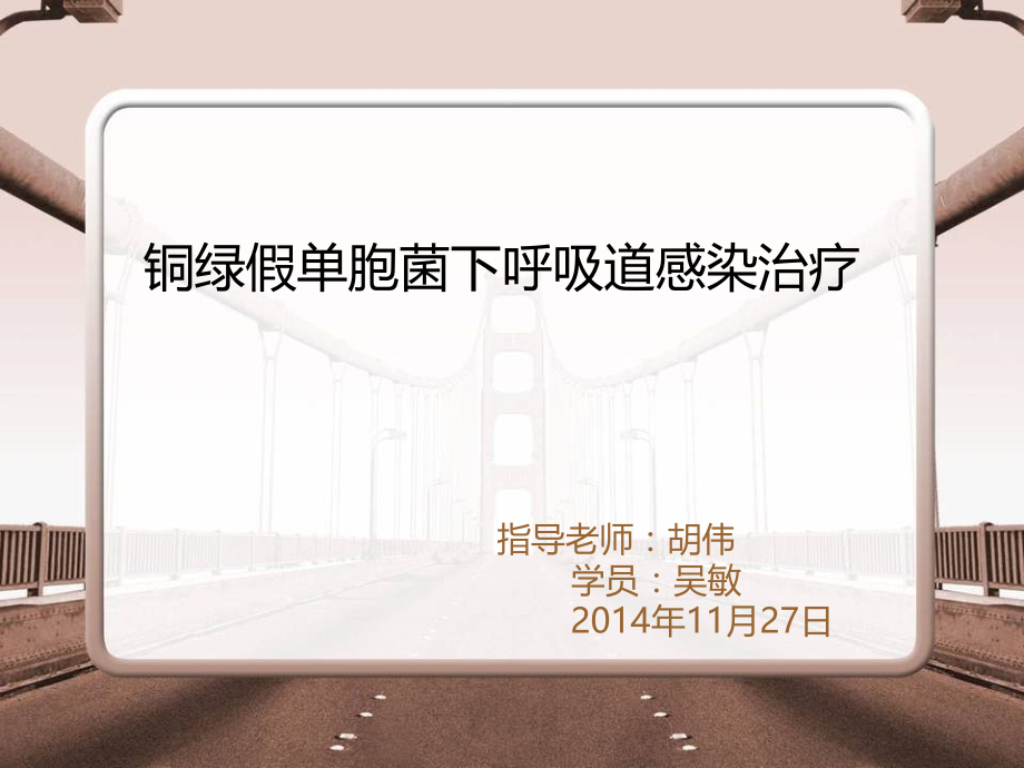 铜绿假单胞菌治疗.ppt_第1页