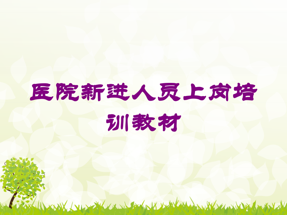 医院新进人员上岗培训教材培训课件.ppt_第1页