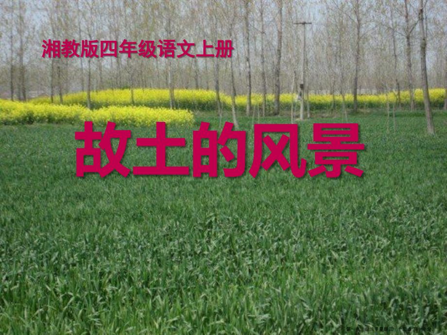 2022春湘教版语文四上《故乡的风景》ppt课件.ppt_第1页