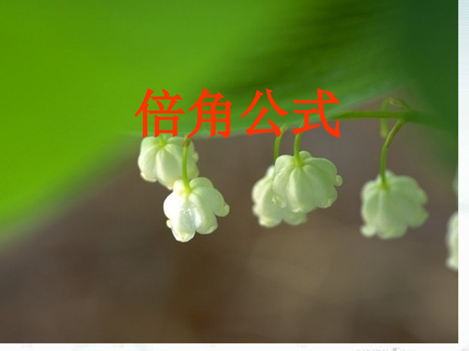 《倍角公式》名师公开课获奖课件百校联赛一等奖课件.pptx_第1页