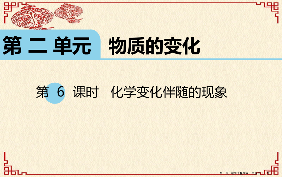 2022春六年级科学下册第二单元物质的变化6化学变化伴随的现象习题课件教科版.ppt_第1页