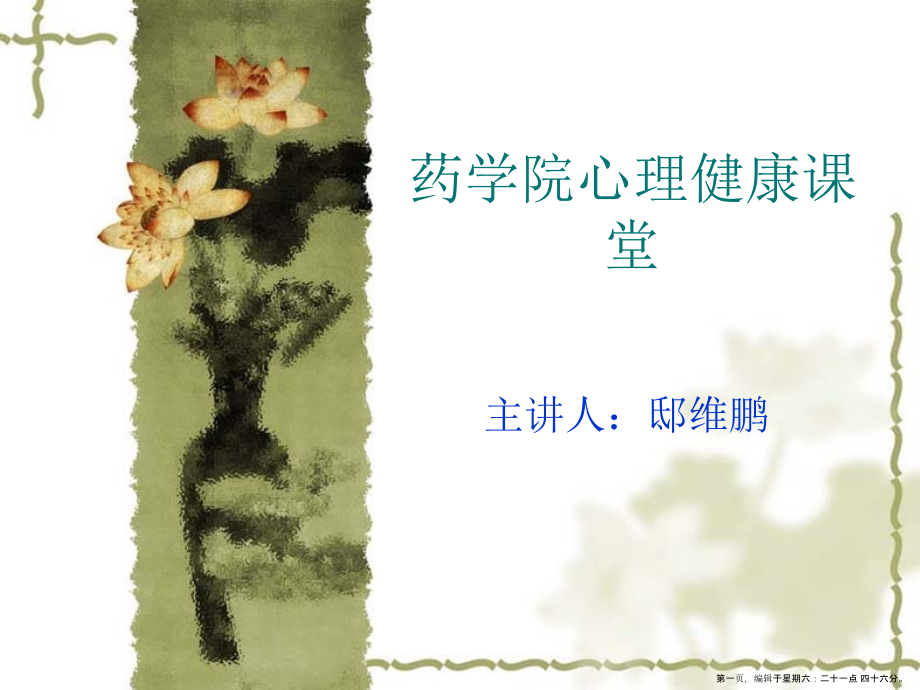 大学生心理健康第一课.ppt_第1页