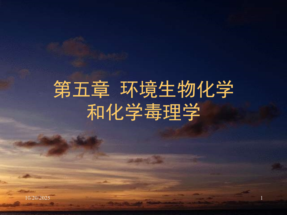 第五章--环境生物化学和化学毒理学.ppt_第1页