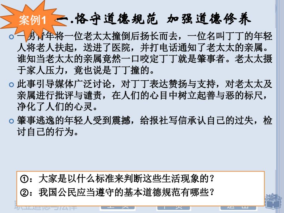 职业道德与法律第三课一恪守道德规范加强道德修养.ppt_第2页