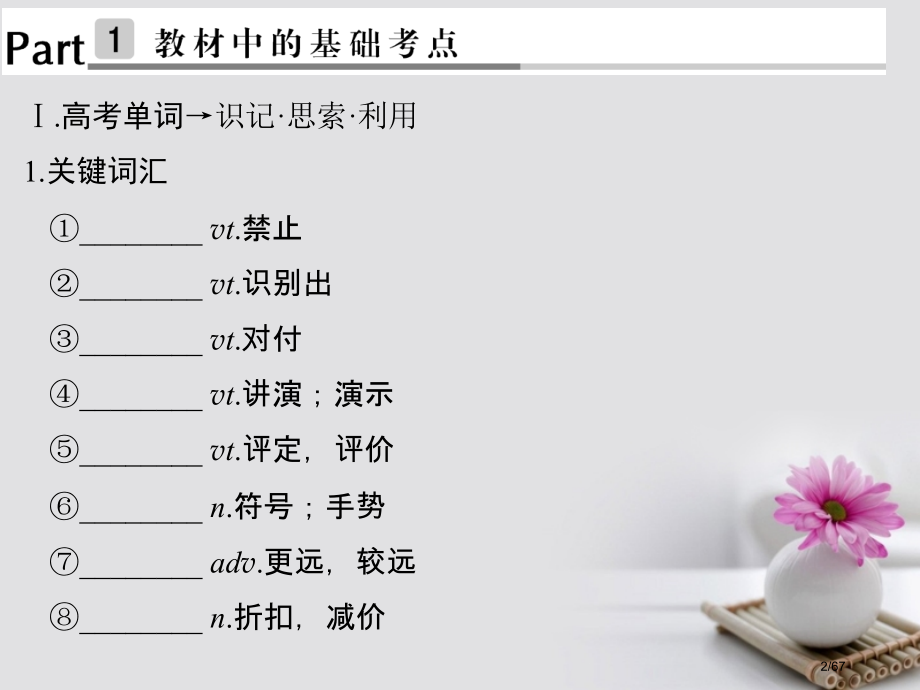 高考英语复习-第1部分-基础知识考点-Unit-7-The-Se-必修市赛课公开课一等奖省名师优质课.pptx_第2页
