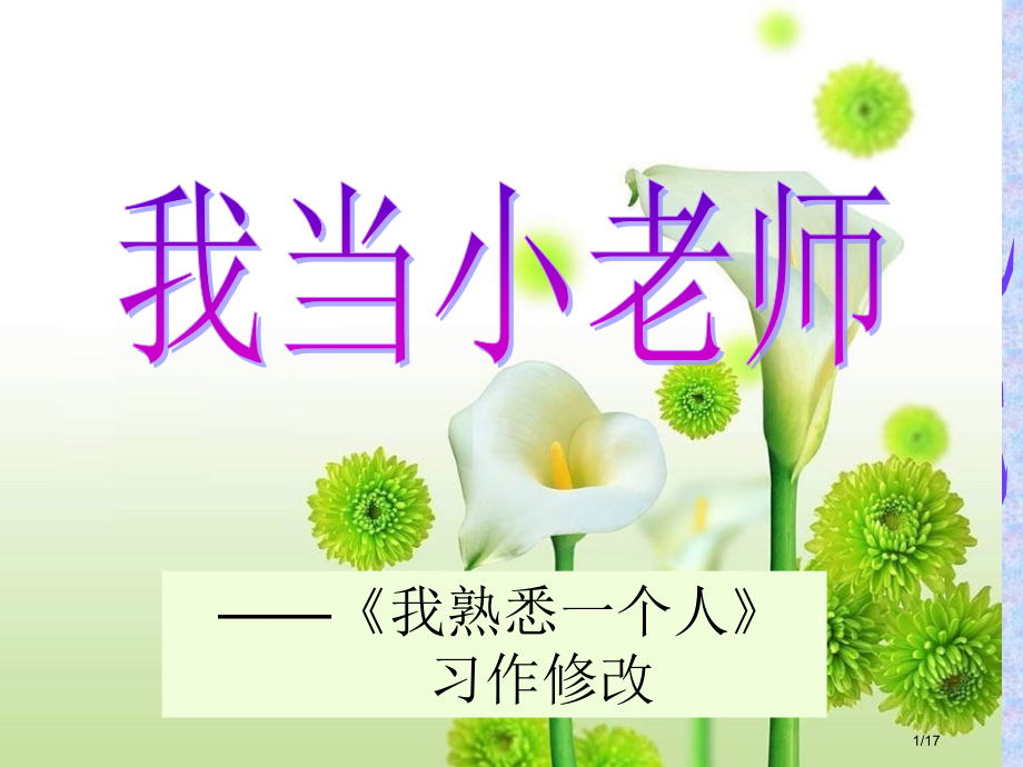 我当小老师市公开课一等奖省赛课微课金奖课件.pptx_第1页