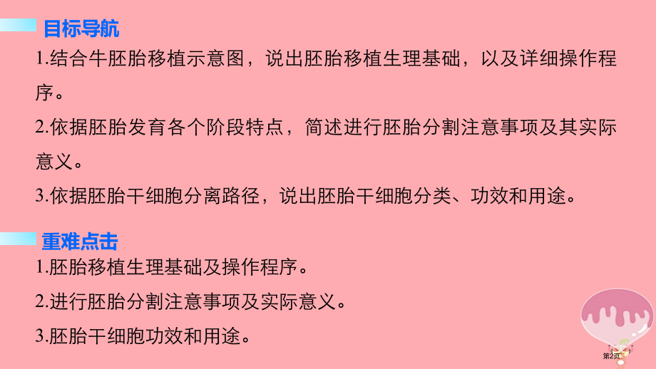 高中生物专题3胚胎工程3.3胚胎工程的应用及前景市赛课公开课一等奖省名师优质课获奖课件.pptx_第2页