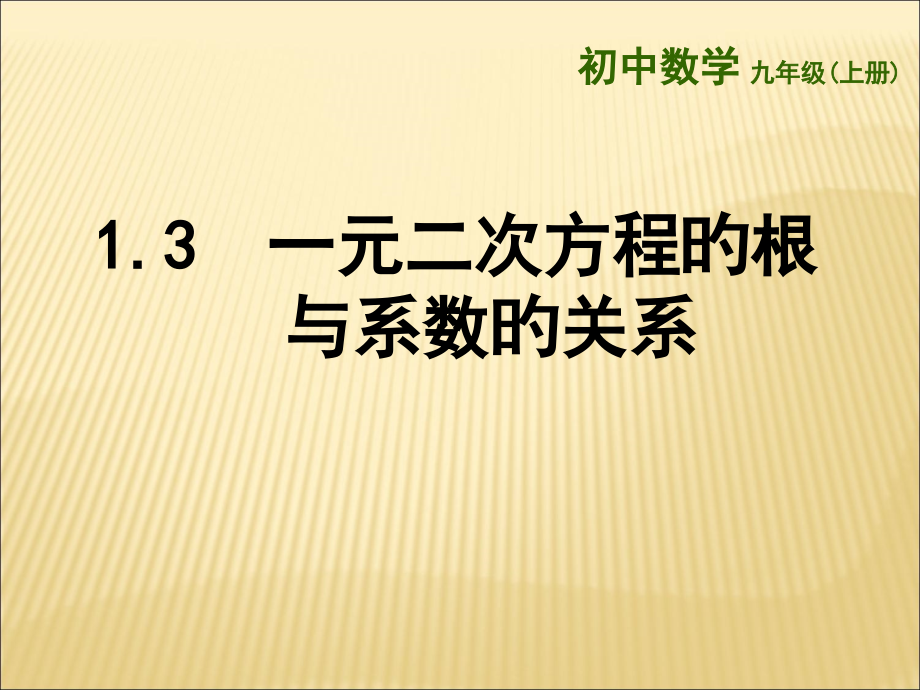 九数一元二次方程的根与系数的关系课件市公开课一等奖市赛课金奖课件.pptx_第1页
