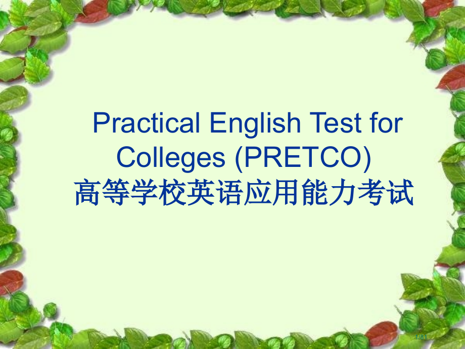高等学校英语应用能力B级讲解.pptx_第1页