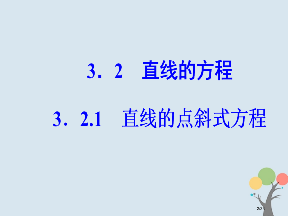 高中数学第三章直线与方程3.2直线的方程3.2.1直线的点斜式方程省公开课一等奖新名师优质课获奖PP.pptx_第2页