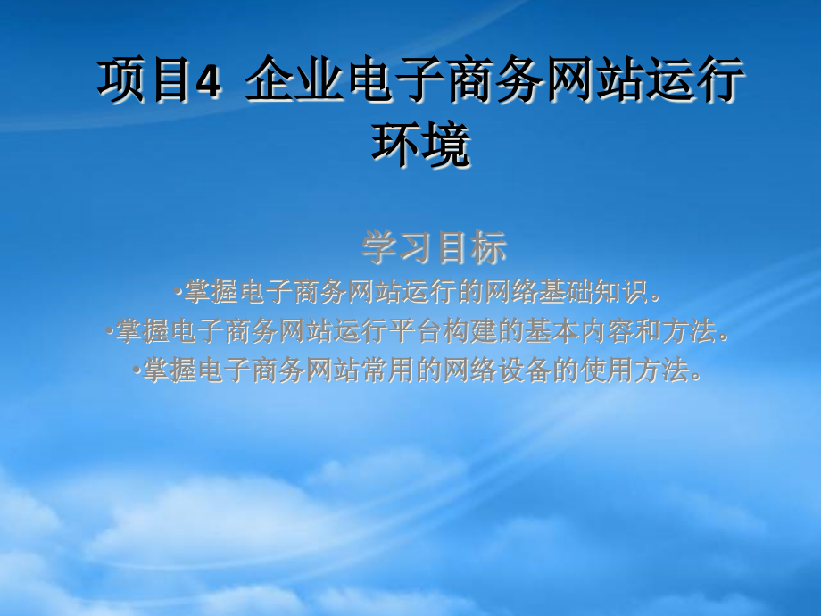 4企业电子商务网站运行环境.pptx_第1页