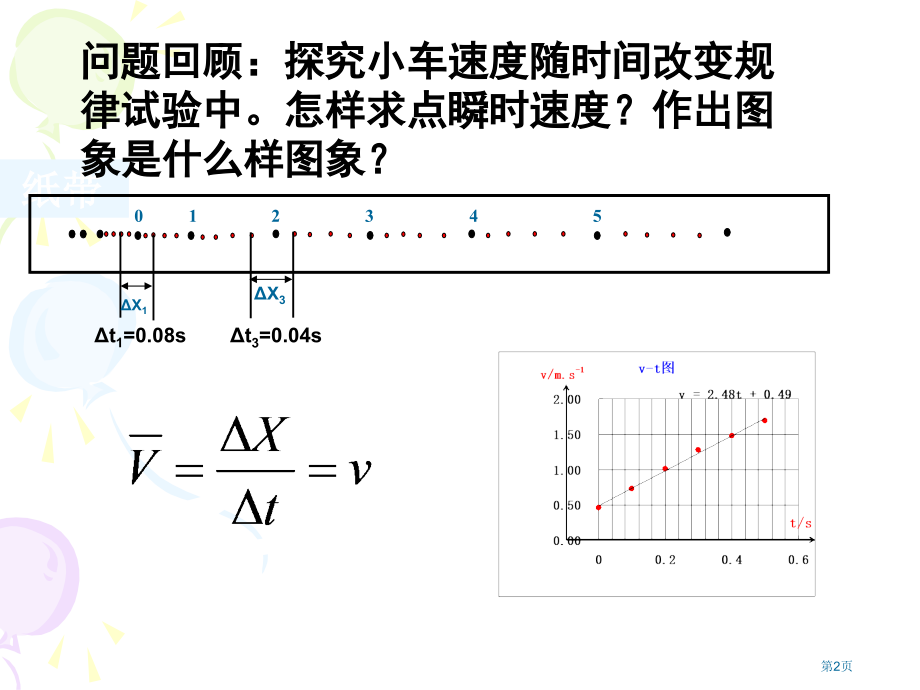 2.2匀变速直线运动速度与时间关系市公开课特等奖市赛课微课一等奖课件.pptx_第2页