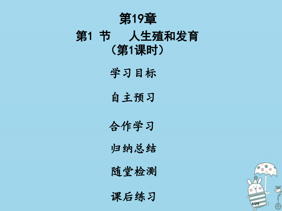 八年级生物上册第六单元第19章第1节人的生殖和发育第一课时省公开课一等奖新名师优质课获奖课件.pptx_第1页