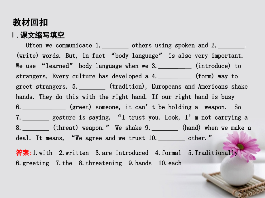 高考英语复习-Module-3-Body-Language-and-Non-verbal-Commu.pptx_第2页