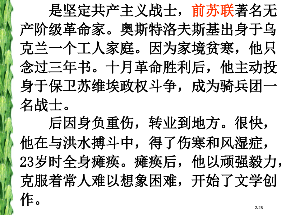 名著阅读《钢铁是怎样炼成的》.pptx_第2页