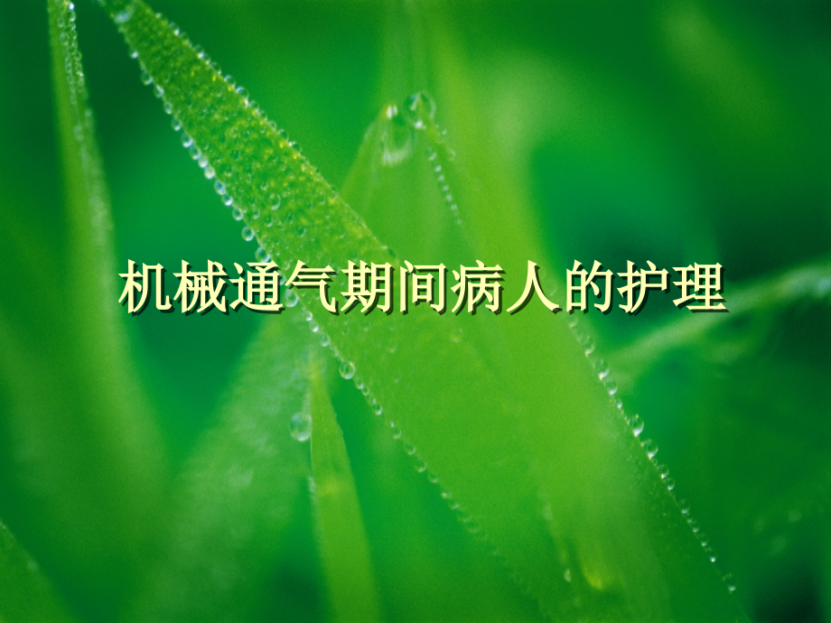 机械通气病人的相关护理-.ppt_第1页