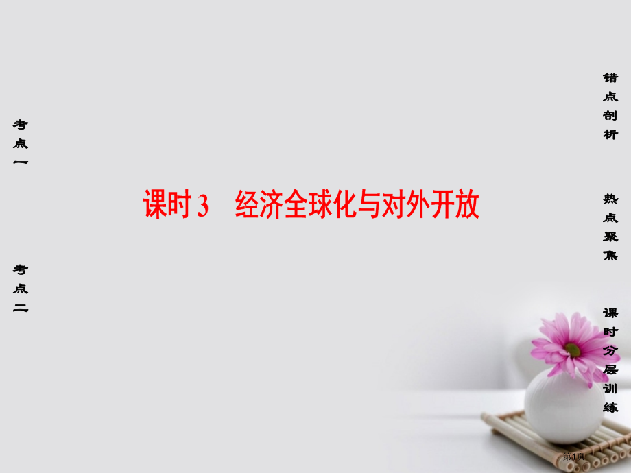 高考政治复习第4单元发展社会主义市场经济课时3经济全球化与对外开放市赛课公开课一等奖省名师优质课获奖.pptx_第1页