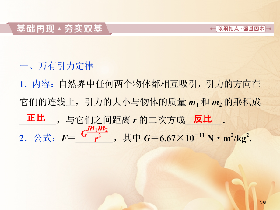 高考物理复习第四章曲线运动万有引力与航天第四节万有引力与航天市赛课公开课一等奖省名师优质课获奖.pptx_第2页