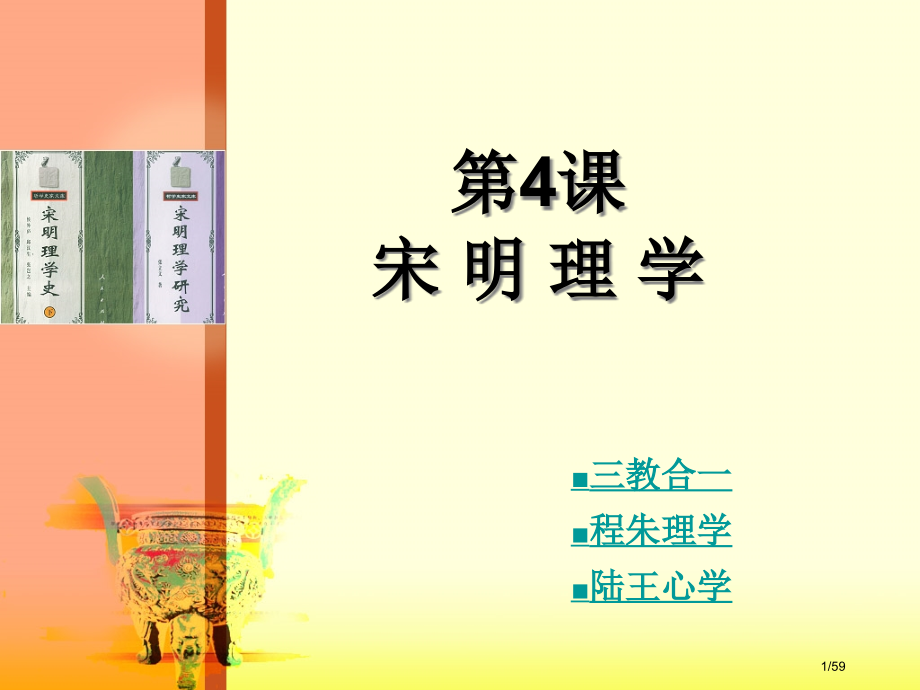 高二历史第4课宋明理学-新课标-岳麓版.pptx_第1页
