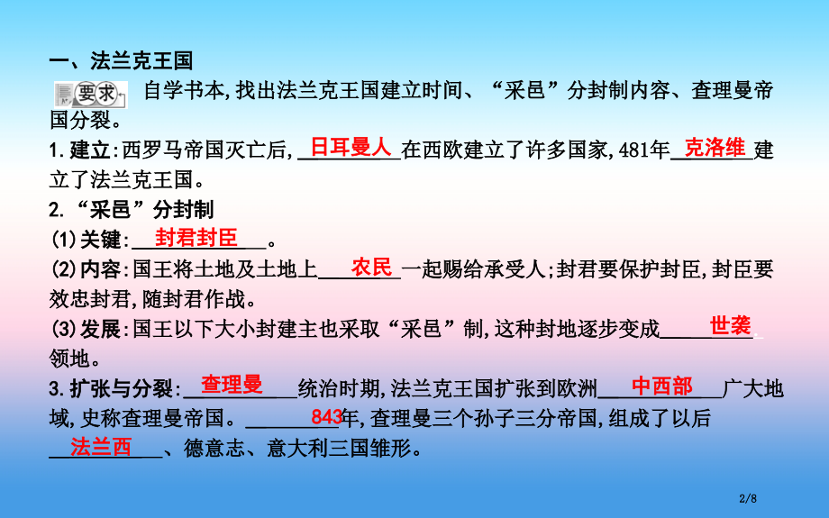 九年级历史上册第二单元中古时期的欧洲和亚洲第6课西欧封建国家全国公开课一等奖百校联赛微课赛课特等奖P.pptx_第2页