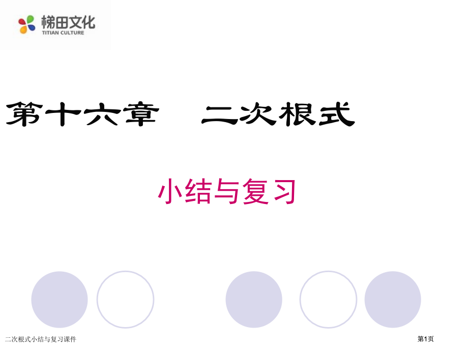 二次根式小结与复习课件市公开课一等奖省赛课微课金奖课件.pptx_第1页
