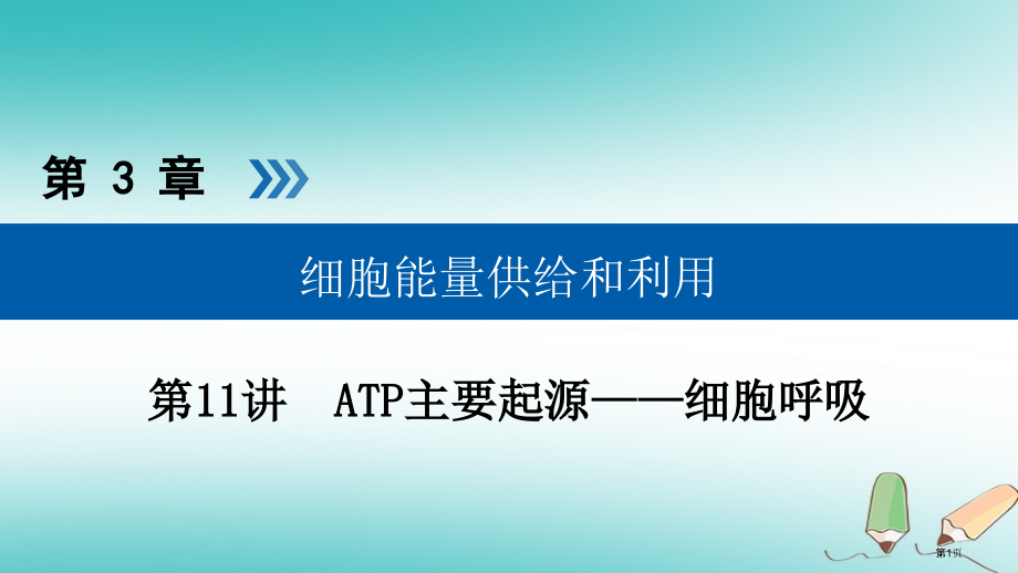 高考生物复习第11讲ATP的主要来源——细胞呼吸优选全国公开课一等奖百校联赛示范课赛课特等奖课.pptx_第1页