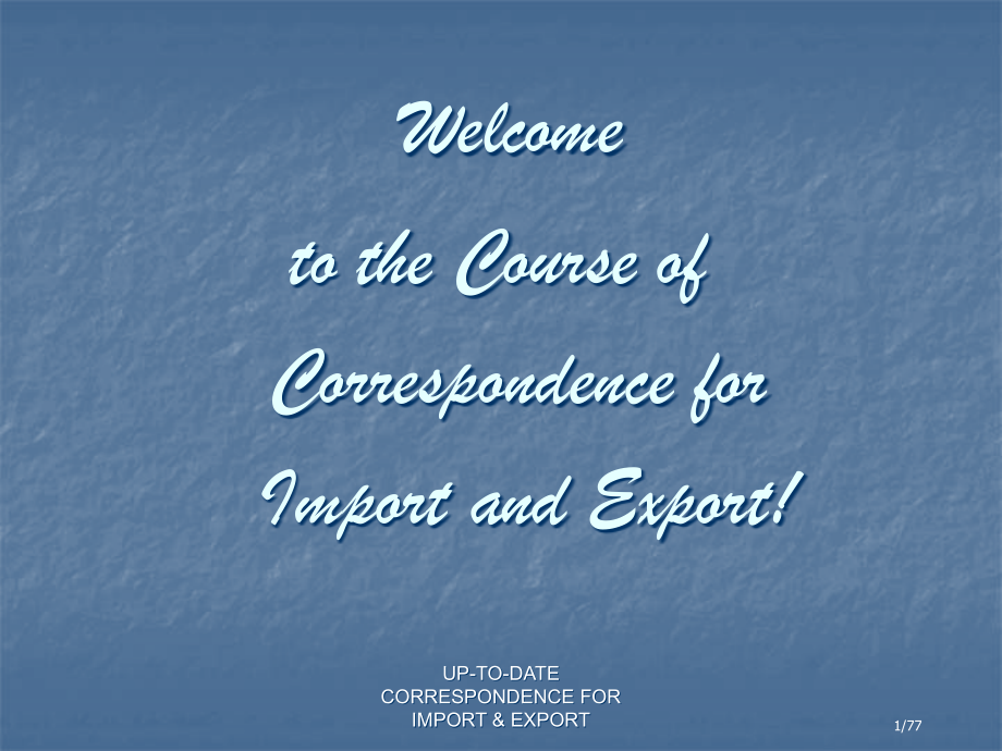 新编进出口英语函电UNITONE.pptx_第1页