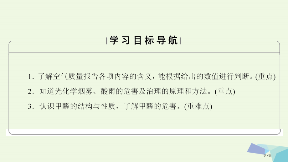 高中化学主题1呵护生存环境课题1关注空气质量省公开课一等奖新名师优质课获奖课件.pptx_第2页