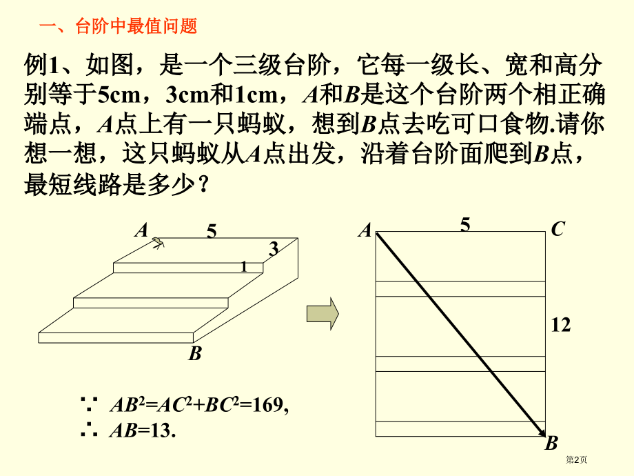 勾股定理求最短路程市公开课特等奖市赛课微课一等奖课件.pptx_第2页