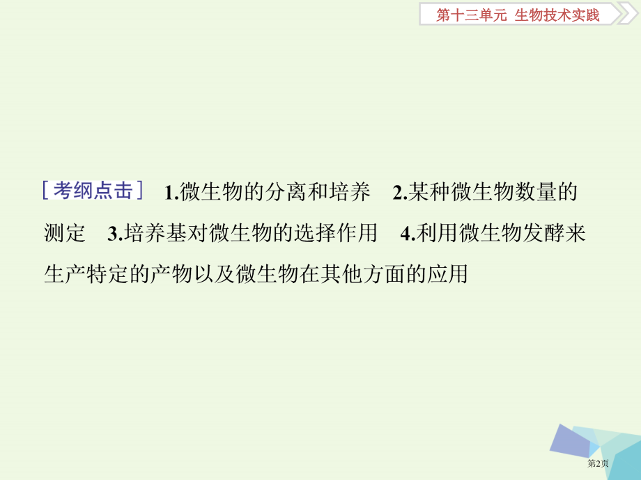 高考生物复习第十三单元生物技术实践第47讲微生物的培养与应用全国公开课一等奖百校联赛示范课赛课特等奖.pptx_第2页