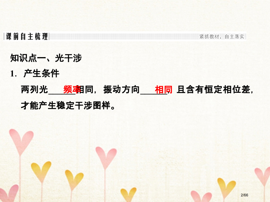 高考物理复习部分基础课4光的干涉衍射和偏振电磁波与相对论市赛课公开课一等奖省名师优质课获奖课件.pptx_第2页