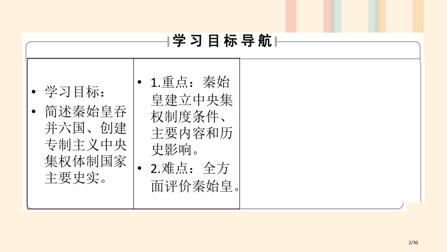 高中历史专题1古代中国的政治家一千秋功过秦始皇省公开课一等奖新名师优质课获奖课件.pptx_第2页