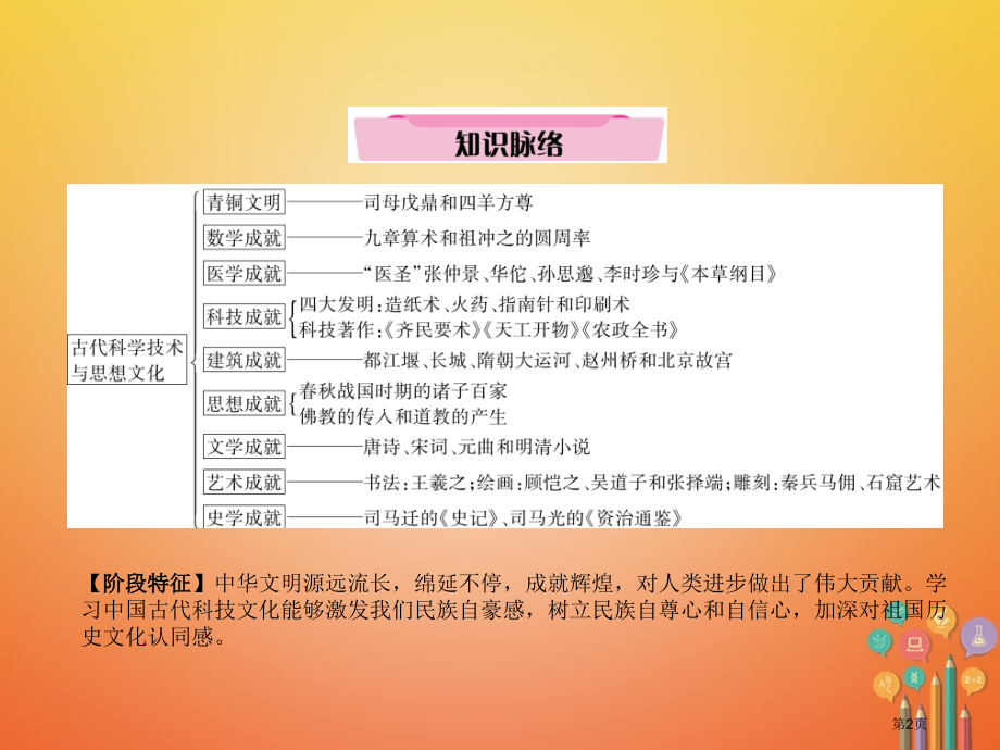 中考历史总复习第一编教材知识梳理第7讲中国古代科学技术与思想文化市赛课公开课一等奖省名师优质课获奖P.pptx_第2页