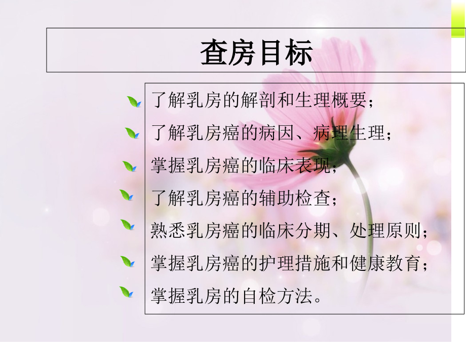 教学查房-乳腺癌病人护理.ppt_第1页