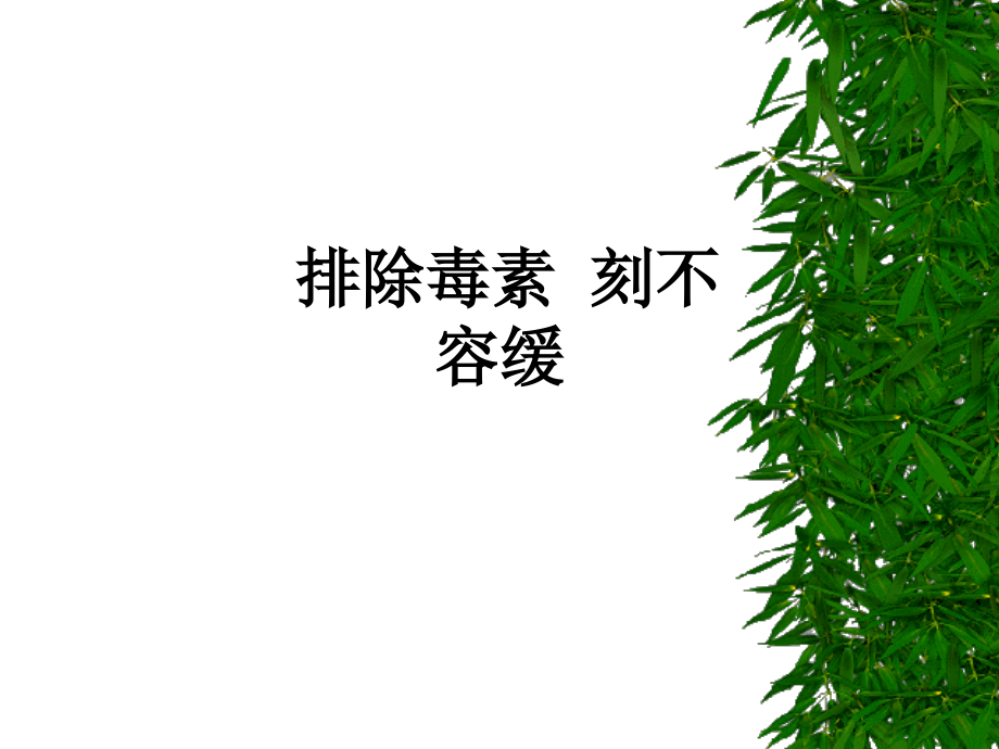 排除毒素-刻不容缓.ppt_第1页