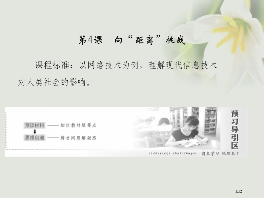 高中历史专题7近代以来科学技术的辉煌第4课向距离挑战省公开课一等奖新名师优质课获奖课件.pptx_第1页