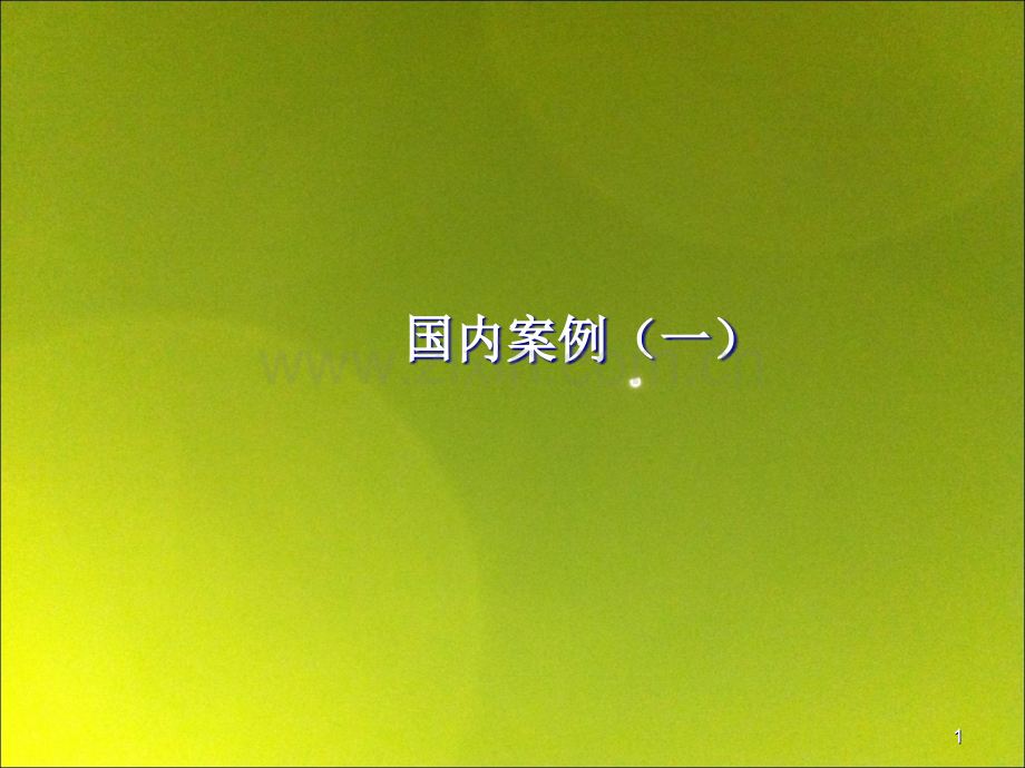 国内案例评析一.ppt_第1页