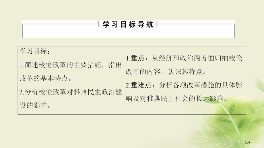 高中历史题一梭伦改革二奠定雅典民主基石的政治改革省公开课一等奖新名师优质课获奖PPT课件.pptx_第2页