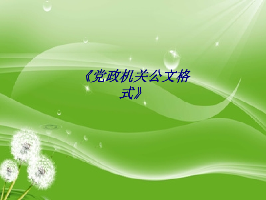 党政机关公文格式(2).ppt_第1页