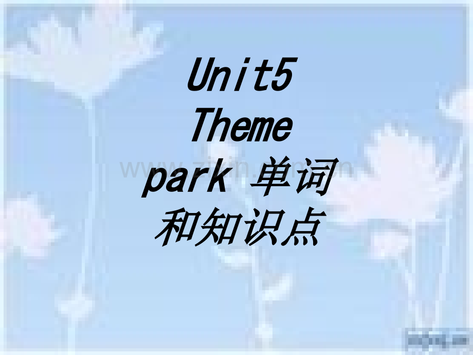 UnitThemepark单词和知识点.ppt_第1页