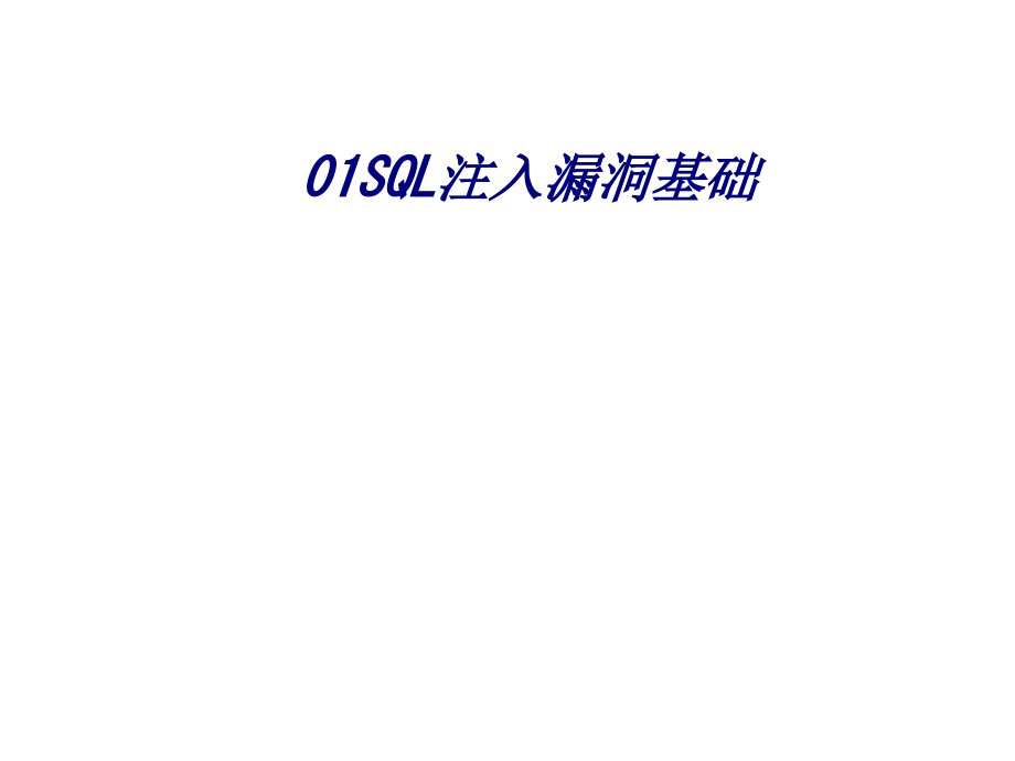 SQL注入漏洞基础.ppt_第1页