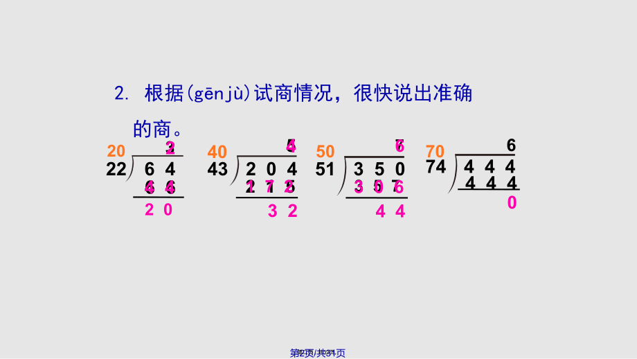 题型笔算除法练习十四习题学习教案.ppt_第2页