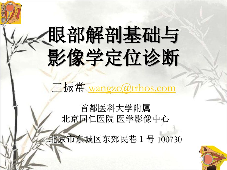 眼眶解剖基础与影像学定位诊断课件.ppt_第1页