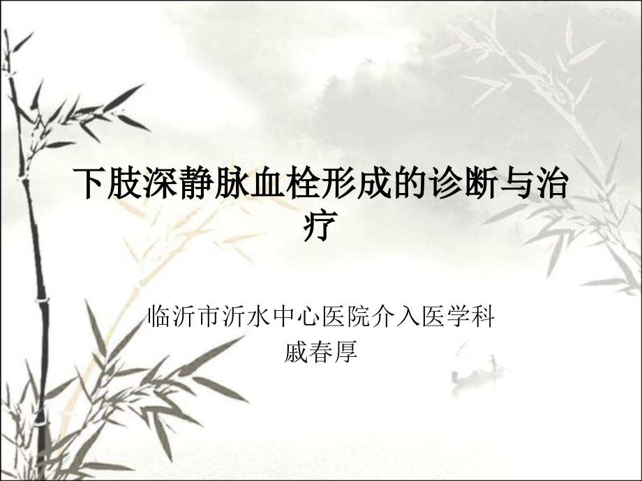 下肢深静脉血栓形成诊断与治疗.ppt_第1页